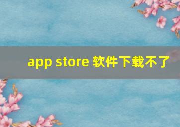 app store 软件下载不了